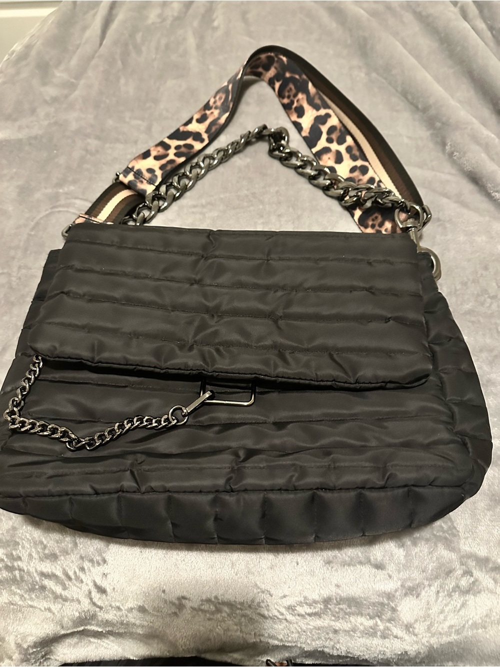 Katrina Szish x Think Royln Nylon Crossbody - The Odeon Black Puffer Messenger